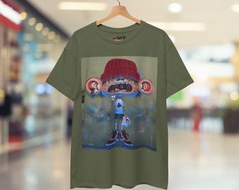 Graffiti-Street-Art-T-Shirt, Unisex-Baumwoll-T-Shirt mit Rundhalsausschnitt, einzigartige Hip-Hop-Streetwear-Kleidung