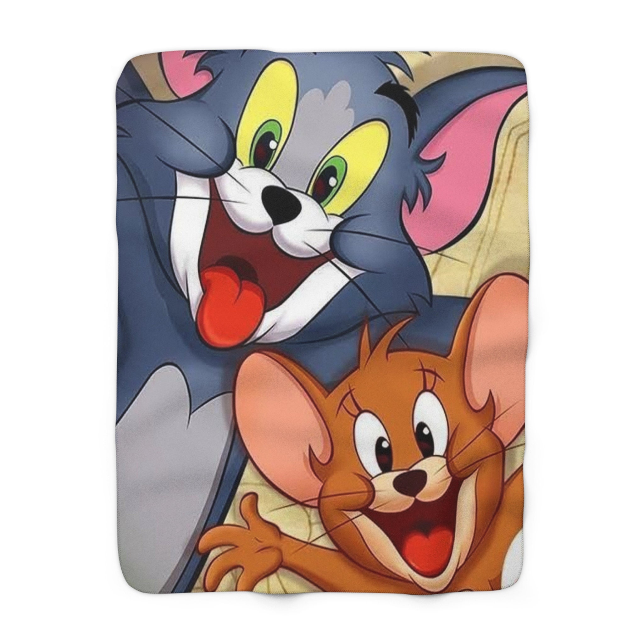 Tom and Jerry Embroidered Blanket Soft Sherpa Fleece Blanket Etsy Canada