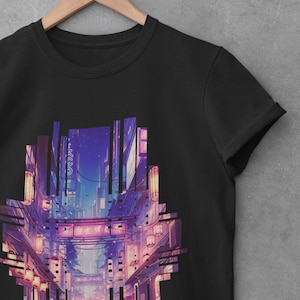 Synthwave Japan Street Tshirt, Vaporwave Aesthetic shirt, Edgy Clothes, Retrowave Clothing, Anime Kleidung, Japan Streetwear, J-Fashion Tee