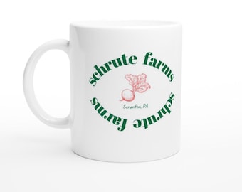 Schrute Farms Mug - The Office TV Show Fan Gift - Funny Dunder Mifflin Coffee Cup