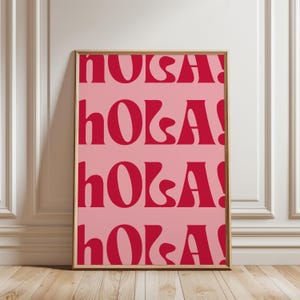 Digital Art Print in Pink und Rot, Dekor für Wohnung Wohnen, Digital Dopamin Decor Print, Pink und Rot Funky Poster