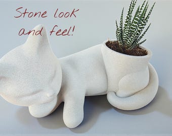Sleeping Cat Succulent Planter – Indoor/Outdoor Decor
