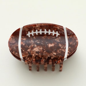 Large Football Marbled Hair Claw Clip, Game Day Accessories, Football Game, Tailgating, Cellulose Acetate, Eco-Friendly