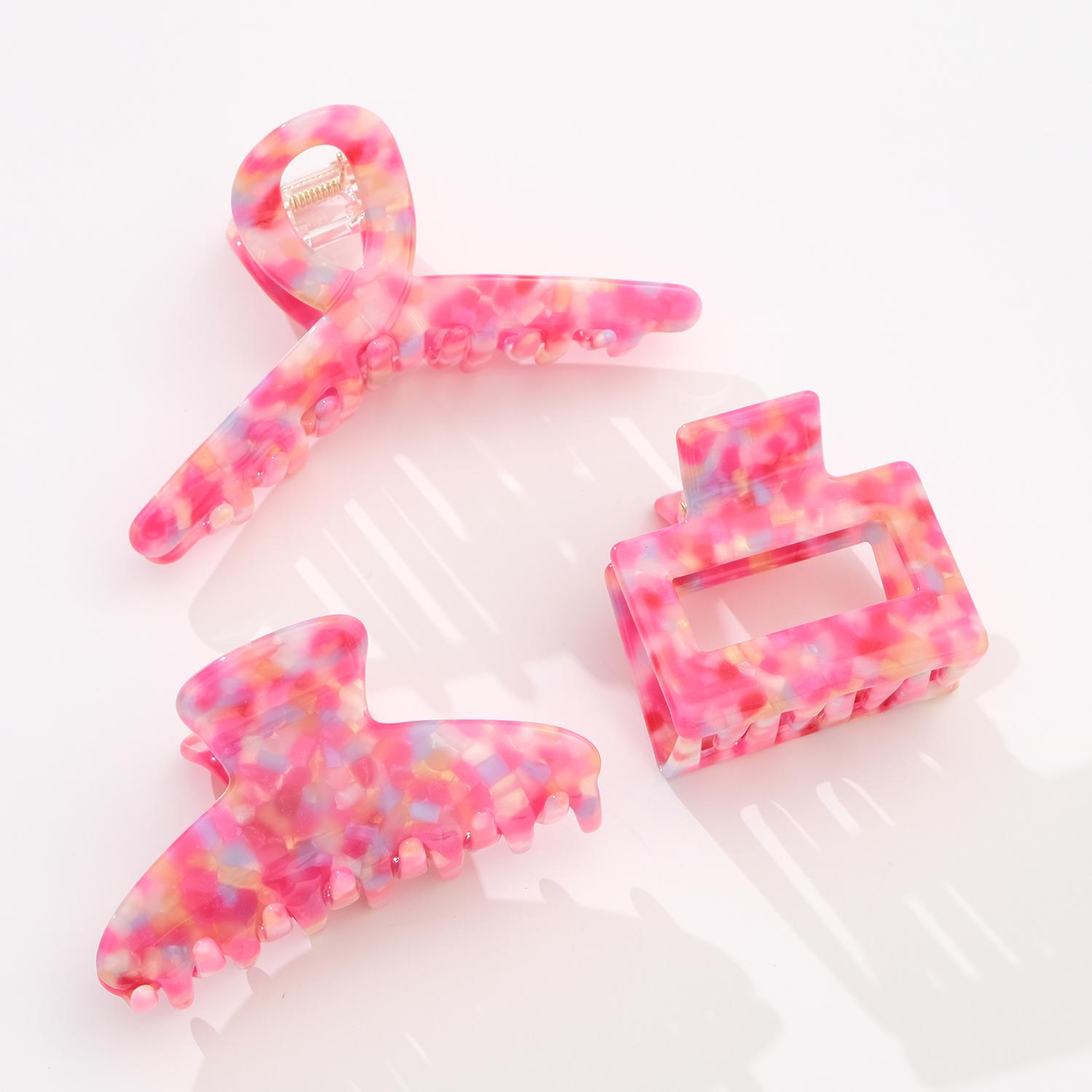 Pinza de verano divertida Pink Punch S/M, ideal para playa, bodas, despedidas de soltera, novias, damas de honor, regalos para ella, acetato de celulosa, ecológica.