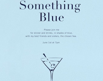 Something Blue Bridesmaid Proposal Evite Customizable