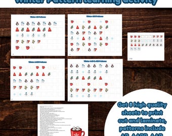 Winter Pattern Activity | Preschool Math (Digital Download)