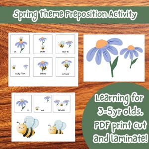 Spring Prepositions Activity | Flower & Bug Spatial Concepts (Preschool Printable)