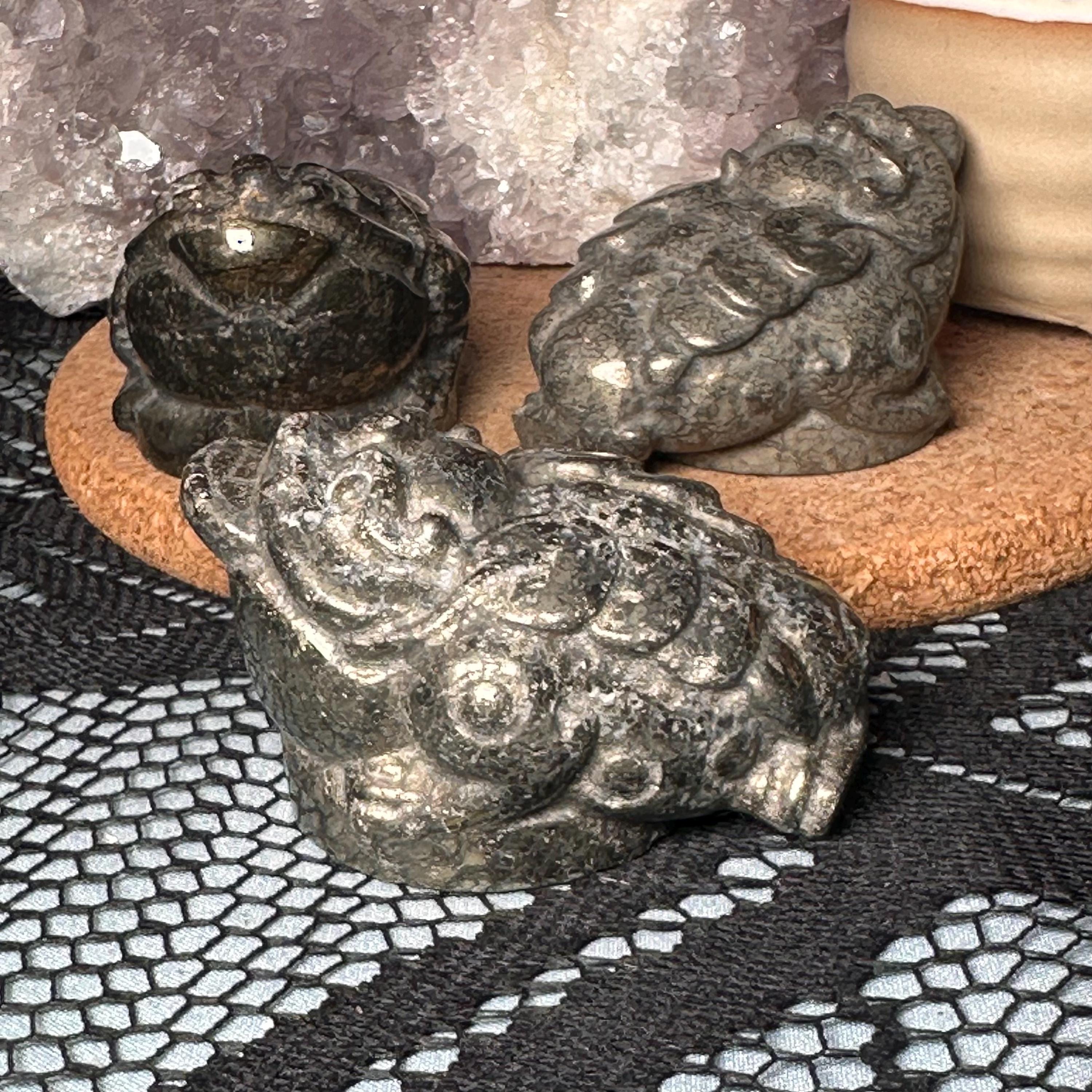Pyrite Money Frog - Etsy