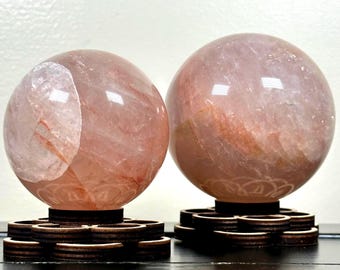 Radiant Fire Quartz Sphere – Metaphysical Crystal for Passion & Vitality