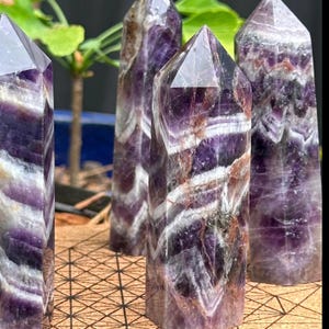 Dream Chevron Amethyst Points - Spiritual Insight and Emotional Balance