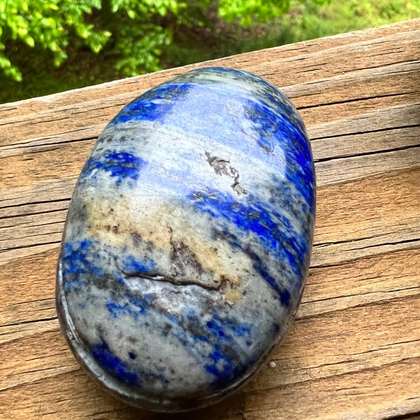 Lapis Lazuli Palm Stone - High-Quality Lapis Lazuli - Healing Crystal - Encourages Self-Awareness, Inner Wisdom, and Truth