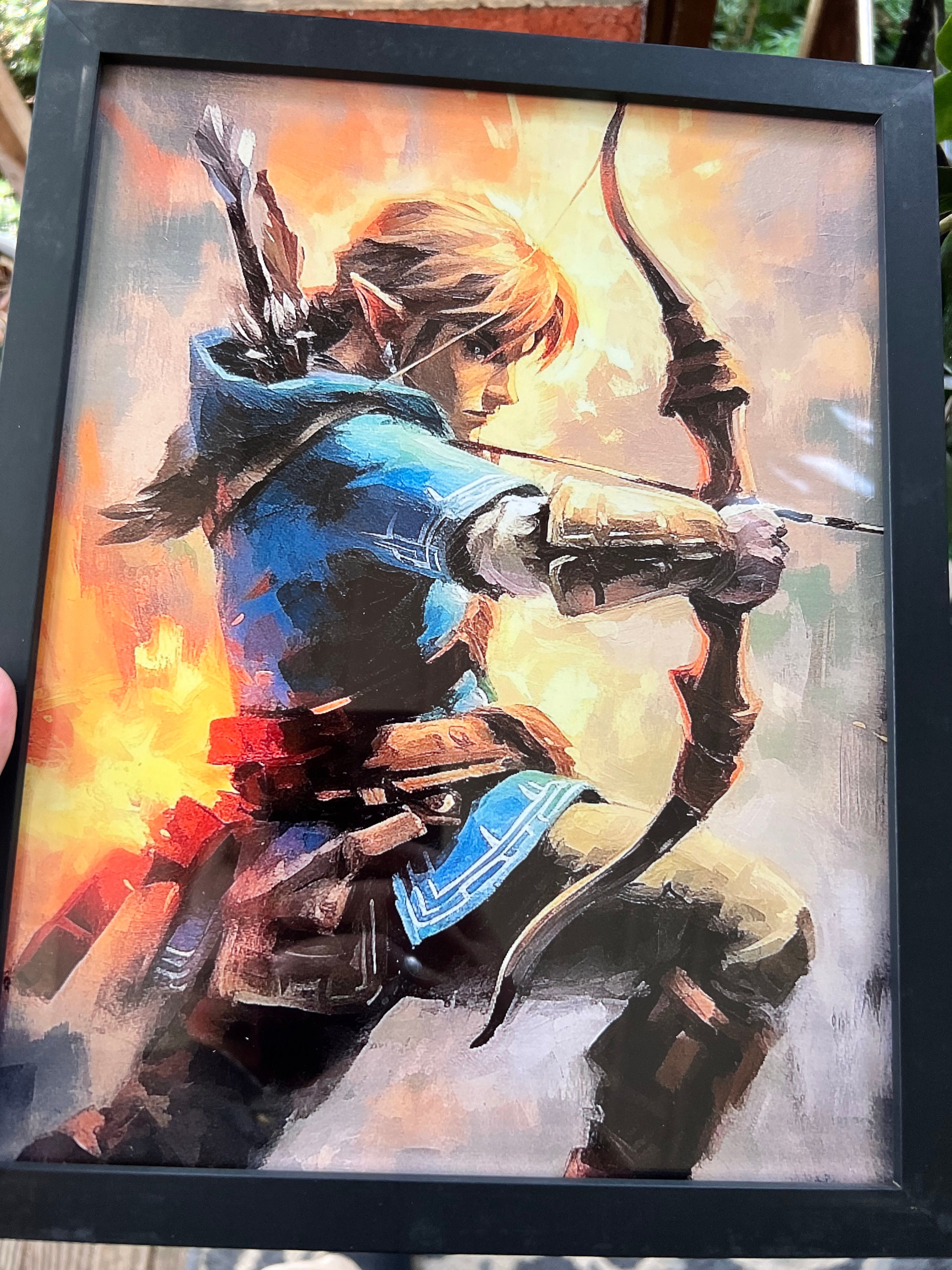 Zelda link portrait fan art - wall art handmade oil painting on canvas