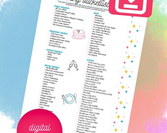 Disney World Dining Checklist Printable | Vacation Meal Planner WDW Restaurants