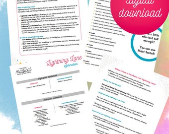 Disneyland Lightning Lane Guide | How to Skip Lines at Disneyland | Ride Strategy Printable | Disneyland Planning Guide | Digital Download