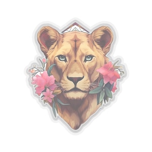 Lioness stickers,Lioness Lion Sticker;Spirit Animal Lioness sticker;Lioness spirit animal,wildlife,nature,african,mystical,lion print,decal