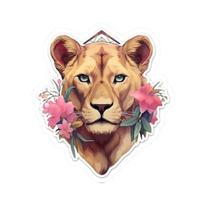 Lioness stickers,Lioness Lion Sticker;Spirit Animal Lioness sticker;Lioness spirit animal,wildlife,nature,african,mystical,lion print,decal