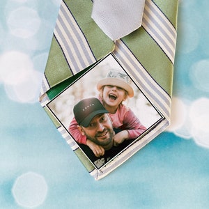 Dad Tie Label PHOTO ONLY, Picture Tie Patch, Father of the Bride gift, Father of the Groom, Suit Photo Patch, Peel and Stick Tie Patch image 1