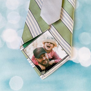 Custom PHOTO ONLY Picture Tie Patch, Father of the Bride Gift, Father of the Groom, Wedding Gifts for Parents, Peel and Stick, No Sew Patch