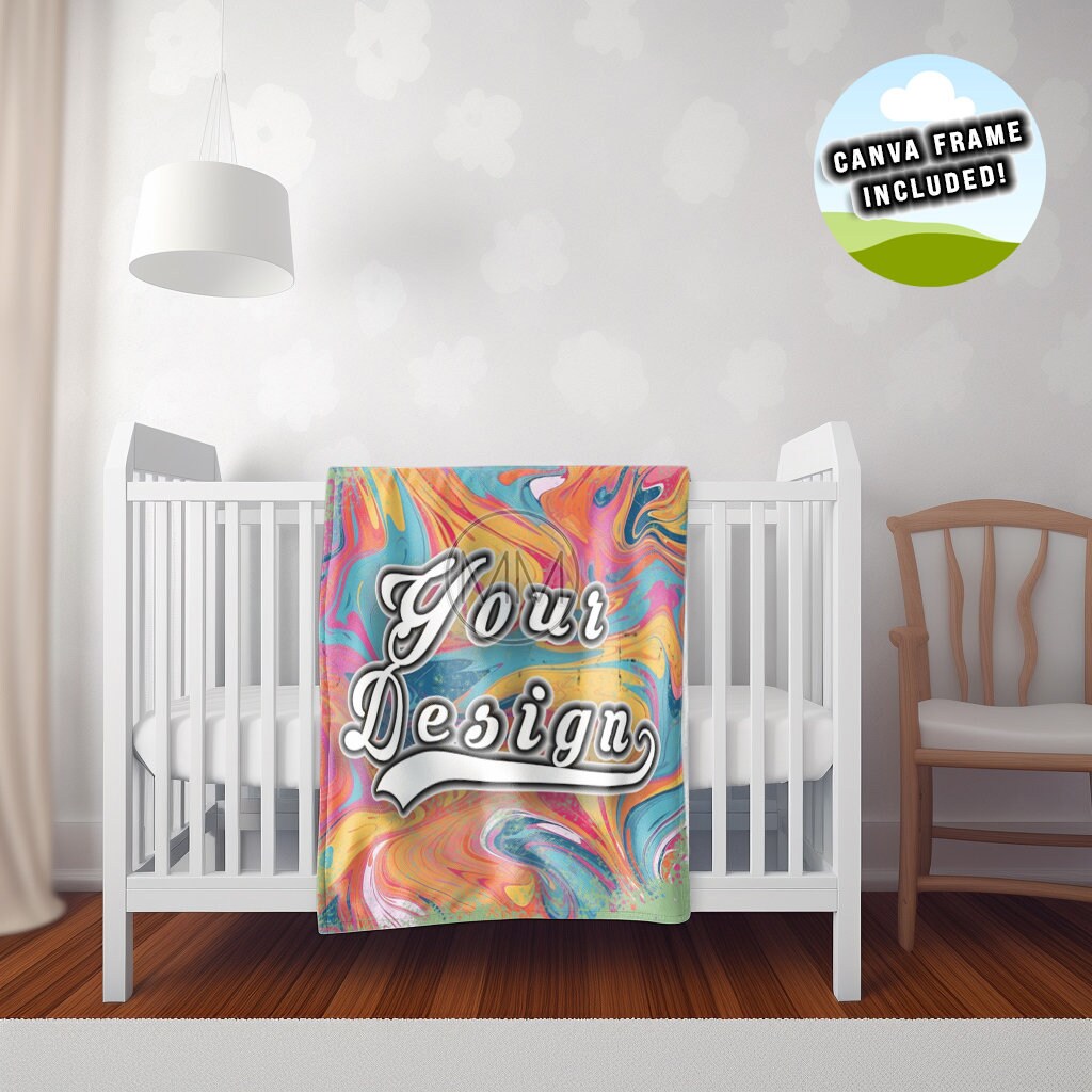 Baby Blanket Cot Mockup Baby Blanket Digital Mockup Etsy