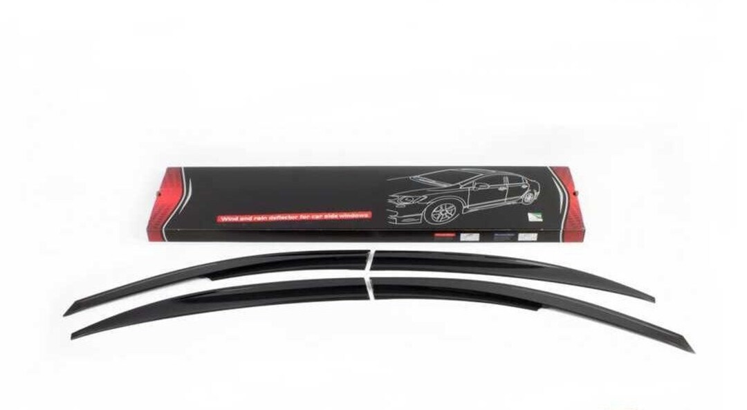 HEKO Wind Deflectors For Chevy Cruze 2009-2016 Saloon – 4 Piece Tinted Set, In-Channel, Matte Black