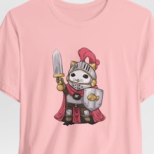Sir Purrr-ceval Knight Cat Shirt – Medieval Feline Warrior Graphic Tee