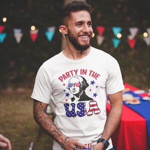 Retro Party in the USA Shirt, George Washinton Shirt,4th of July Shirt, Independence Day Shirt, USA Patriotic Tee,4th of July Party Shirt