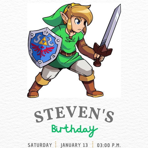 Zelda Birthday Invitation