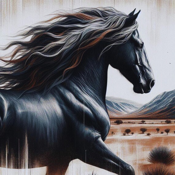 Wild Black Horse Stallion Cute Sunset T Shirt Horse Lover Wild Black Horse Stallion Cute Sunset T Shirt Horse Lover