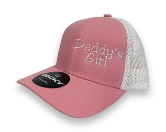Daddy's Girl, Youth, Kids, Pink, Girls, Boys, Colors, Bulk Hats, Stitched Hats, Custom Hats, Snap Back Hats,  Embroidered Hats, Embroidery.
