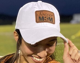 Sports Mom White Ponytail Hat, Various Sports