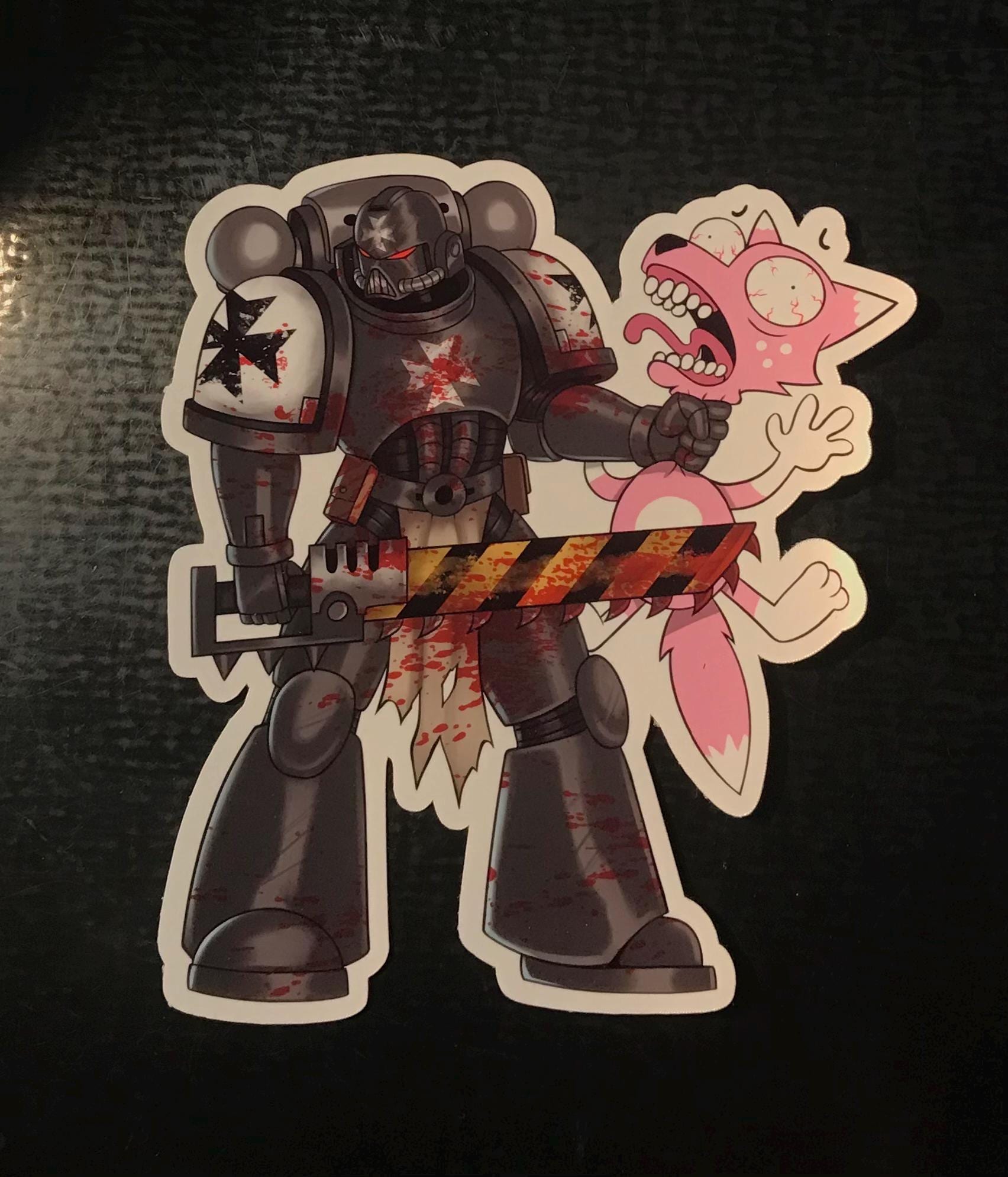 Black Templar furry strangle sticker