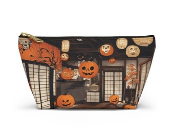 Halloween Pencil / Make-up Accessory Pouch w T-bottom