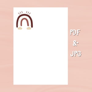 Printable Rainbow Stationery Rainbow Printable Stationery - Etsy