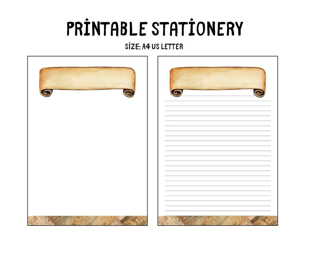 Printable Writing Paper, PRINTABLE Stationery, Printable Stationary ...
