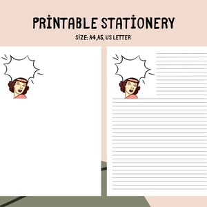 PRINTABLE Stationery, Printable Writing Paper, Minimalist Writing Paper ...
