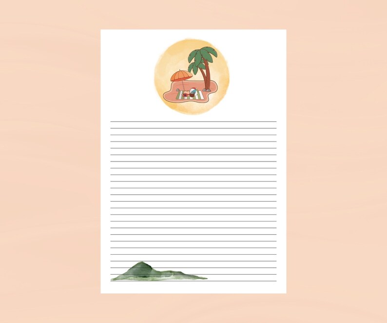 PRINTABLE Stationery, Printable Writing Paper, Minimalist Writing Paper ...