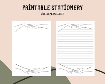 PRINTABLE Stationery, Printable Writing Paper, Printable Paper, A4, Letter, Lined Printable Paper, Blank Printable Stationary, Line Sheet