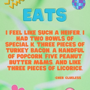 90s Clueless Eats Sign