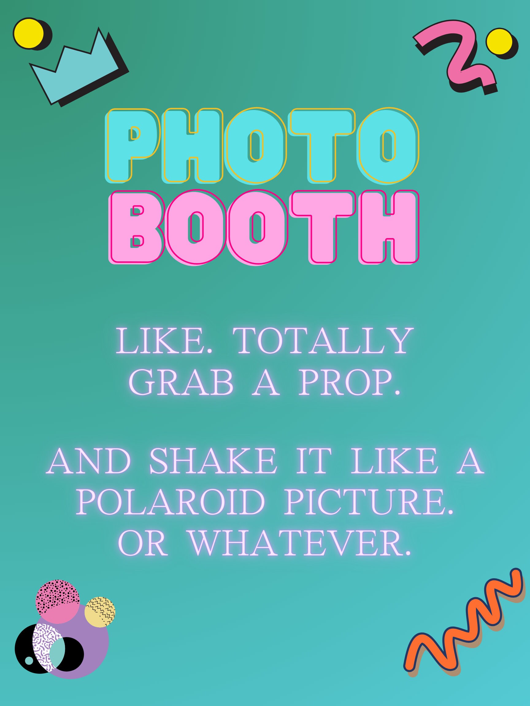 90s Photo Booth Sign - Etsy