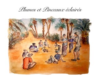 Carnet de Voyage - Aquarelle et Poèmes -Plumes et pinceaux éclairés