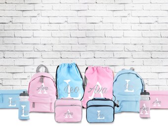 Back to school | Personalised School Sets | Nursery Sets | Backpack | Lunch Box | Water Bottle | Pencil Case | Shoe / PE Bag