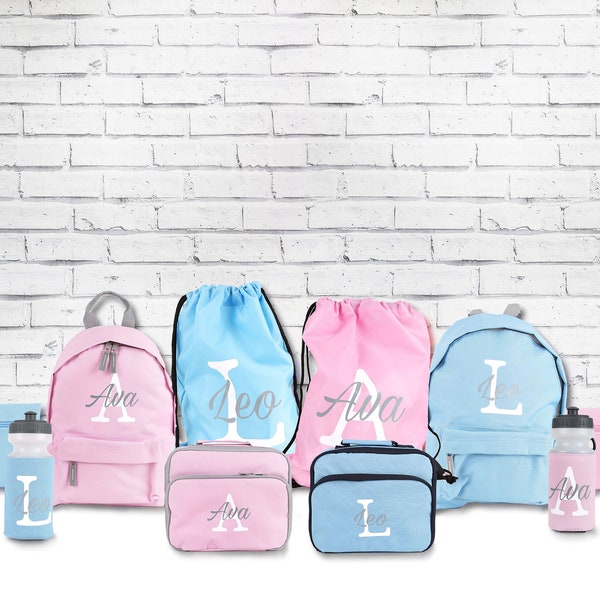Back to school | Personalised School Sets | Nursery Sets | Backpack | Lunch Box | Water Bottle | Pencil Case | Shoe / PE Bag