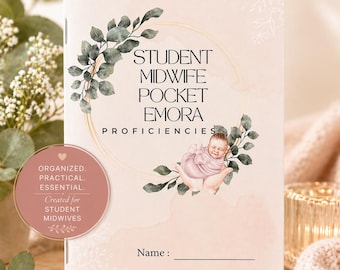MORA 'pocket' Proficiency (study aid tracker) STUDENT MIDWIFE notepad - A6  book - New and improved