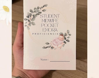 MORA 'pocket' Proficiency (study aid tracker) STUDENT MIDWIFE notepad - A6  book - New and improved