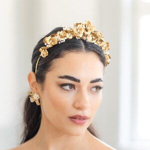 Orecchini Da Sposa Fiore Di Strass DAHLIA Swarovski Crystal - Foto 11