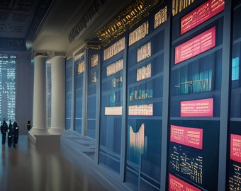 Finance Stock Exchange - Instant Download High-Quality Teams or Zoom Virtual Background for Remote and Work From Home Professionals