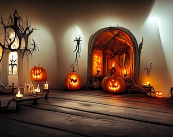 Halloween Haunted House - Instant Download High-Quality Teams or Zoom Virtual Background for Remote and Work From Home Professionals