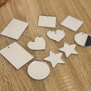 Forme artigianali in acrilico a specchio da 3 mm – Ritagli personalizzati per progetti fai da te, artigianato e decorazioni natalizie / Lucide, resistenti, con/senza fori
