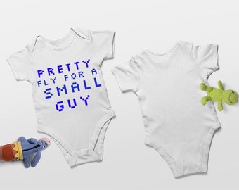 Pretty Fly For A Small Guy Newborn Date of birth Babygrow, Baby shower Baby Vest, Baby Grow Baby Announcement