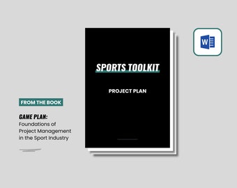 Szczegółowy szablon planu projektu | Szablon MS Word | Zestaw narzędzi sportowych | Łatwe zarządzanie projektami | Struktura planu gry | Format A4